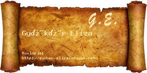 Gyökér Eliza névjegykártya